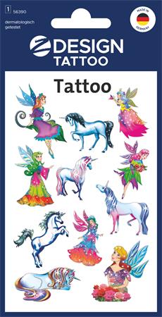 Matrica, tetoválás, 1 ív, 76x120 mm, AVERY ZWECKFORM, "Z-Design No.56390",  tündérek